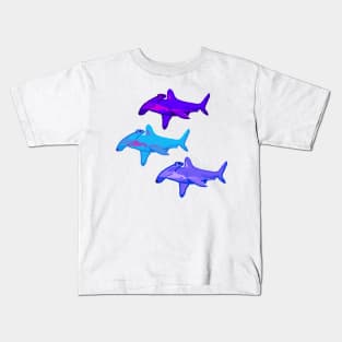 Retro Hammerhead Sharks Kids T-Shirt